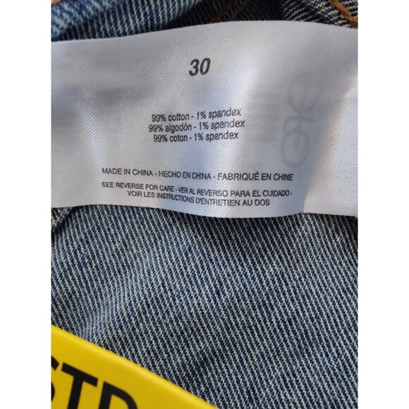 Circus NY High Rise Slim Straight Distressed Medium Wash Jeans 30 NWT - Picture 4 of 8